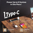 L Shaped Desk with Power Outlets and USB Port