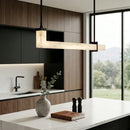 L-Shaped Linear Alabaster Pendant Lamp