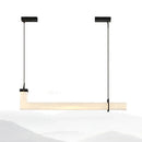 L-Shaped Linear Alabaster Pendant Lamp