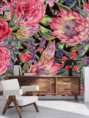 Stylish Brightly Pink Floral Wallpaper Smart