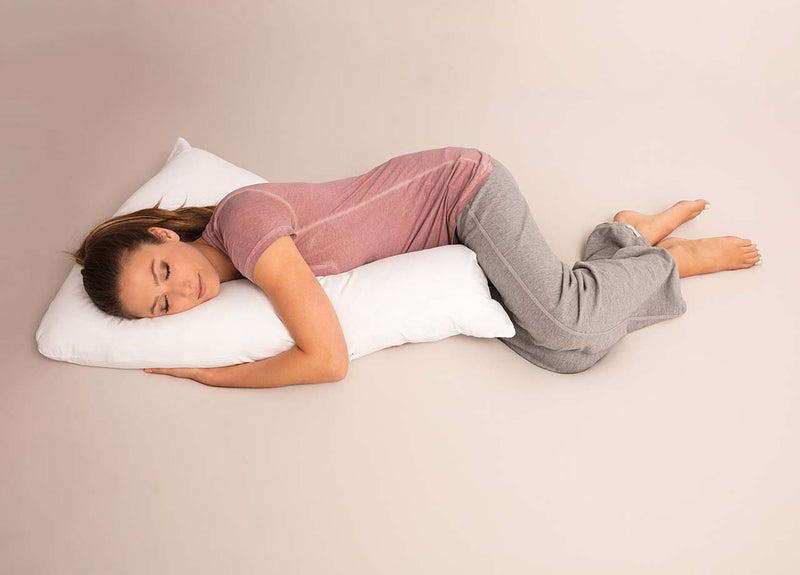 L-Shaped Body Pillow - Prenatal Pregnancy Pillow - Side Sleeper, Superior, White