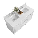 James Martin Lorelai 60" Double Bathroom Vanity, Bright White