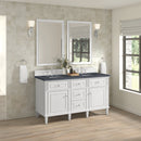 James Martin Lorelai 60" Double Bathroom Vanity, Bright White