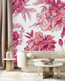 Fashionable Pink Flowers Wallpaper Fashionable