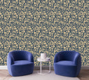 Blue Vintage Design Wallpaper