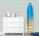 Elegant Light Blue Floral Wallpaper Chic
