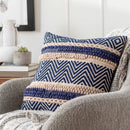 Labrador Navy Diamond Chevron Throw Pillow - Clearance
