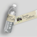 Lace Burlap Picture Water Bottle Labels