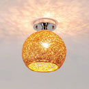 Lace pattern glass ball led ceiling lights for living room