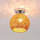 Lace pattern glass ball led ceiling lights for living room