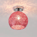 Lace pattern glass ball led ceiling lights for living room