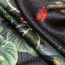 Sara - Long Silk Scarf - Black