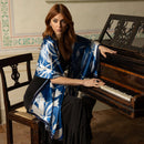 Cara - Silk Scarf Shawl - Blue