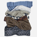 Atri - Long Silk Scarf- Blue