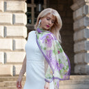 Monique - Long Silk Scarf - Lavender