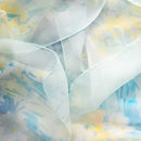 Meadow - Long Silk Scarf - Sky Blue
