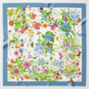 Flora - Silk Foulard - Steel Blue
