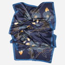 Laura - Silk Scarf Shawl - Navy