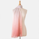 Claudia - Silk Scarf Shawl - Peach Blossom Ombré