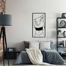 Lady With Hat Metal Wallart