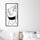 Lady With Hat Metal Wallart