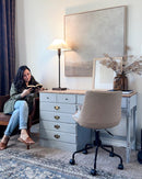 36 Inch Ivory Adjustable Table Lamp