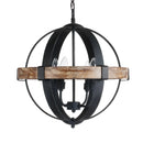 Landwehr 4-Light Candle Style Globe Chandelier with Wood Accents