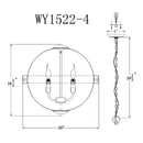 Landwehr 4-Light Candle Style Globe Chandelier with Wood Accents