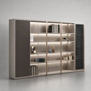 Langford · Office Shelves w/ Lighting & Wardrobe Storage