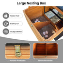 Large 114-Inch Outdoor Wooden Chicken Coop With Run And Nesting Box (SAK83516)