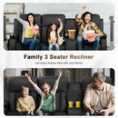 Large 3 Seat Recliner Sofa with USB Ports