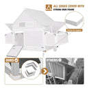 Large 63-Inch Movable Wooden Hen House With Wheels And Nesting Box (SAK50791)