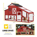 Large 73-Inch Portable Chicken Coop With Wheels And Nesting Box (SAK27495)