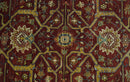 Large 8x10 and 9x12 Fine Hand Knotted Blue and Rust Traditional Vintage Persian Style Mahal Antique Wool Rug | TRDCP443