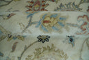 Large 9x12 Fine Hand Knotted Ivory and Black Traditional Vintage Persian Style Mahal Antique Wool Rug | TRDCP452912