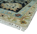 Large 9x12 Fine Hand Knotted Ivory and Black Traditional Vintage Persian Style Mahal Antique Wool Rug | TRDCP452912
