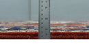 Large 9x12 Rust and Blue Hand Knotted Traditional Wool Rug