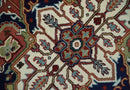 Large 9x12 Rust and Blue Hand Knotted Traditional Wool Rug