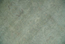 Large 9x12 Traditional Antique Style Beige and Aqua Turkish Knot Wool Rug