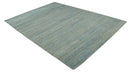 Large Blue, Beige and Gray Hand carved Texture Hand knotted 10x14 wool Area Rug