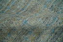 Large Blue, Beige and Gray Hand carved Texture Hand knotted 10x14 wool Area Rug