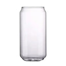 Large can shape beer glass cup with metal straw for dining room
