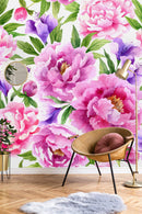 Large Colorful Peonies Wallpaper Mural
