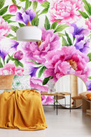 Large Colorful Peonies Wallpaper Mural