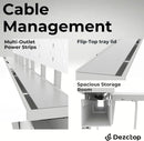 Large Gaming Desk with Pegboard and Cable Management