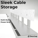 Large Gaming Desk with Pegboard and Cable Management