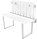 Large Gaming Desk with Pegboard and Cable Management
