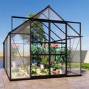 [08X12FT] Large Heavy-Duty Outdoor Walk-In Polycarbonate Greenhouse Kit With Adjustable Vents And Sliding Doors (95736851)