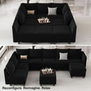 Large Modular Sectional Sofa Bed with Storage Comfort