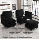 Large Modular Sectional Sofa Bed with Storage Comfort